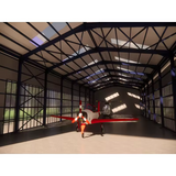 Prefab Steel Structure Warehouse Light Prefabricated Hangar Building with Cutting Processing Service