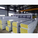 Steel Fire Retardant Structural Insulated Rock Wool Sandwich Panel for Warehouse & Building Sound Wall Application