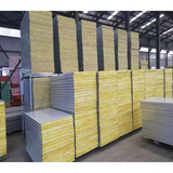 Flame Retardant Fireproof Rock Wool Sandwich Insulation Corrugated Steel Tile Roof Panel Galvanized Steel Color for Building