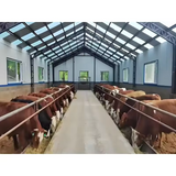 Low Cost Light Steel Structure Building for Poultry Farming Chicken Pig Goat Cow Breeding Shed Welding Processing Service China