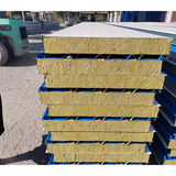 Flame Retardant Fireproof Rock Wool Sandwich Insulation Corrugated Steel Tile Roof Panel Galvanized Steel Color for Building