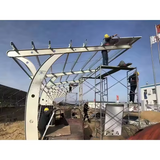 Pre-Fabricated Metal Frame Hangar Building Steel Structure Workshop/Plant with Big Door for Airplane Hangars